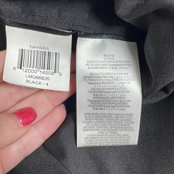 BCBGMAXAZRIA Dress Sleeveless Strapless Nahara Black Size 4 - Picture 15 of 16